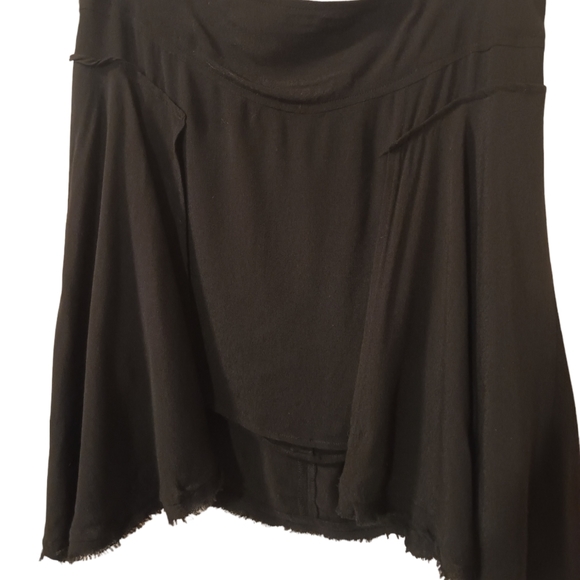 Free People black New York layered crepe mini skirt size 4 - Picture 2 of 8